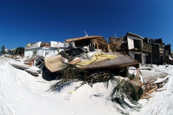 debris and homes damaged hurricane 36