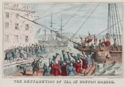 destruction of tea at boston harbor
