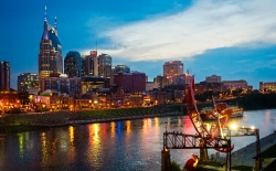 Downtown Nashville Tennessee at Sunset
