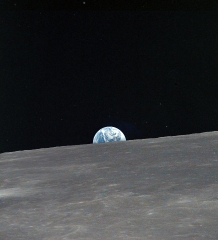 Earthrise as viewed from Apollo 10