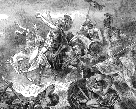 greek soldiers battle historical illustration 96b