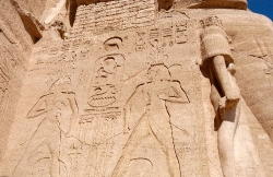 Hierglyphs In Great Temple Abu Simbel Egypt