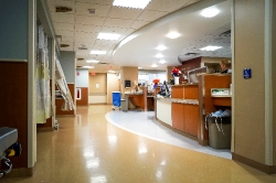 hospital floor with nurses station