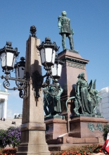 Monument To Alexander Ii At The Senate Square In Helsinki Finland Photo 