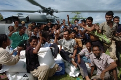 Navy delivers supplies to tsunami victims