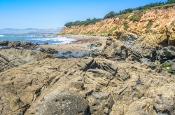 photo rocky shoreline california coast