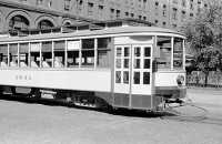 Streetcar on streets of Minneapolis Minnesota in 1939