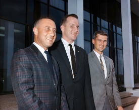 The Apollo 204 crew pose for an informal portrait