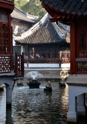 Traditional Chinese Architecture In Yu Yuan Gardens Photo Image