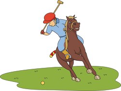 polo player on horse clipart