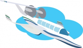 private jet aircraft clipart