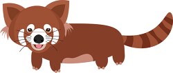 red panda with long tail vector clipart