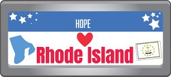 rhode island state license plate with motto clipart