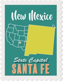 Santa Fe, New Mexico State Capital Clipart