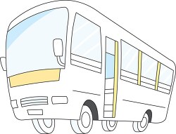school bus cartoon color black outline