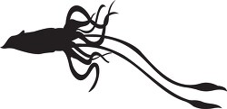 sea creature squid silhouette