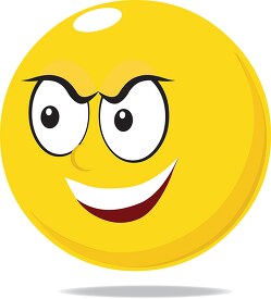 smiley face character devil expression clipart