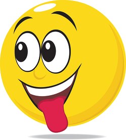 smiley face character exited expression clipart