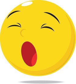 smily character yawning expression clipart712