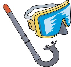 snorkel mask water sports clipart