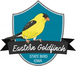 state bird of iowa eastern goldfinch clipart