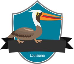 state bird of louisiana brown pelican clipart