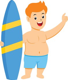 surfer standing holding surfboard clipart 2