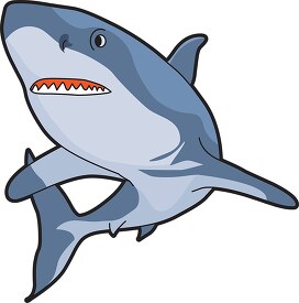 swimming shark clipart