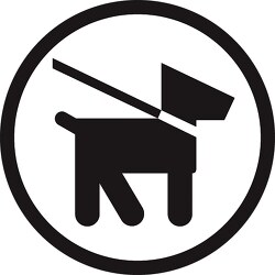 symbols pets on leash