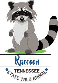 tennessee state wild animal raccoon clipart image