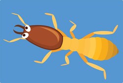 termite insect blue background clipart