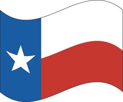texas state flat design waving flag