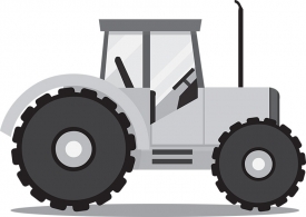 tractor gray color clipart