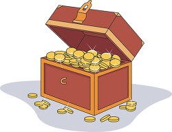 treasure chest full of money clipart