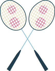 two badminton racquets clipart
