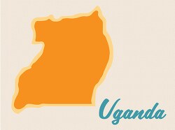 uguanda country map clipart