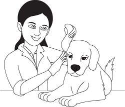 veterinarian black outline clipart