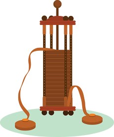 Volta electric battery invented in 1799 clipart
