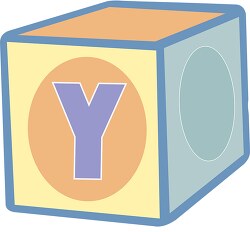 Y alphabet block clipart
