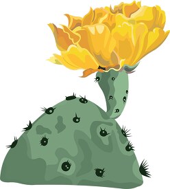 yellow cactus flower clipart