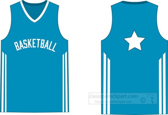 basketball jersey front and back clipart