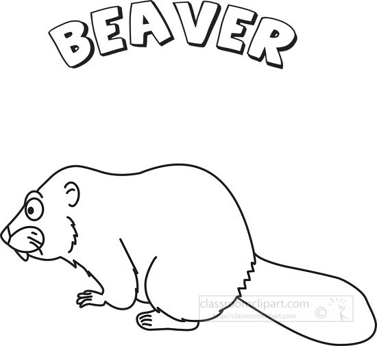beaver coloring page clipart