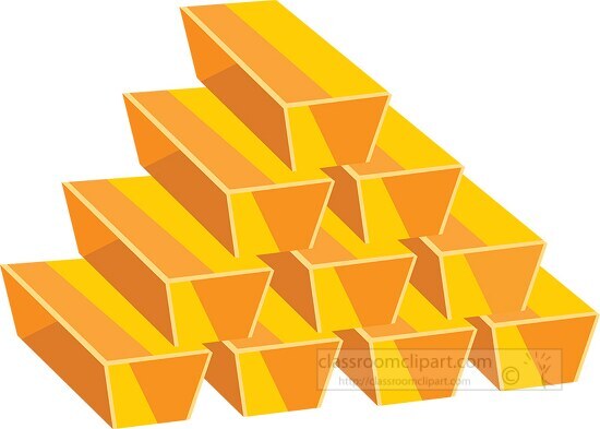 clipart pile of gold bars clipart