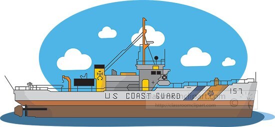 coast guard vessel clipart
