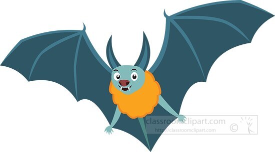 flying bat clipart