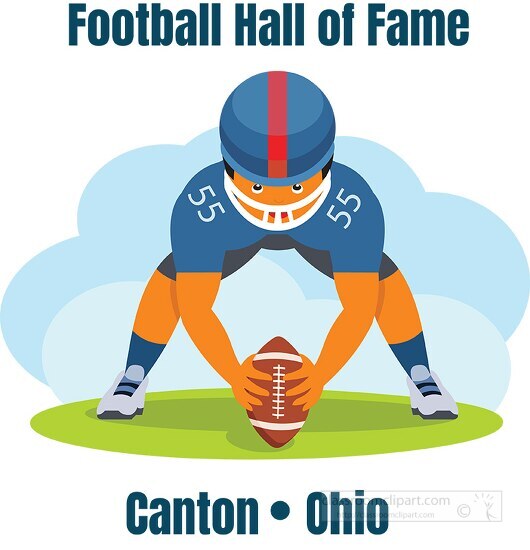 football hall of fame canton ohio clipart