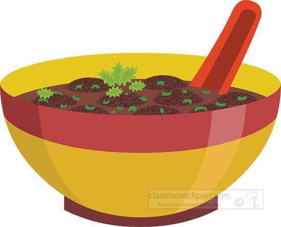 manchurian soup chinese food clipart