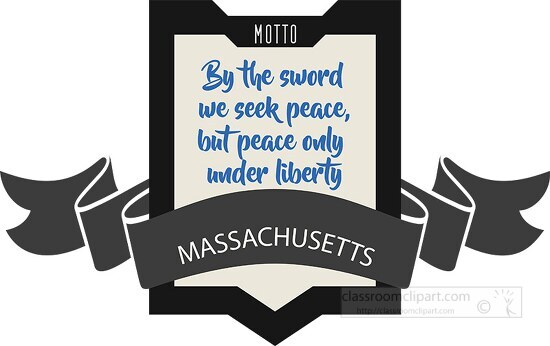 massachusetts state motto clipart image