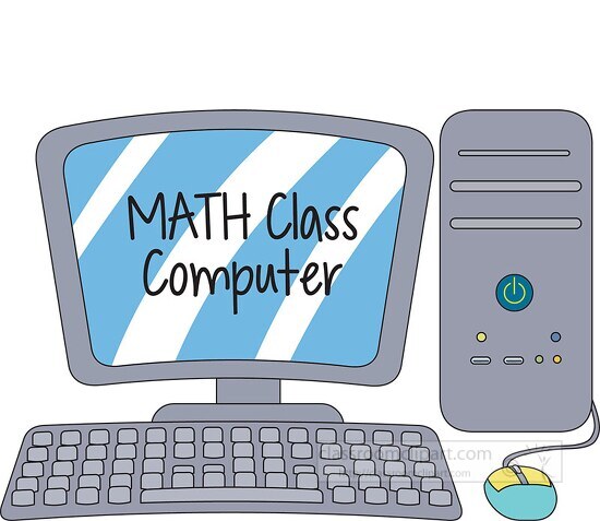 math class desktop computer clipart