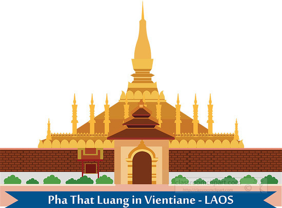 pha that luang in vientiane laos clipart 718